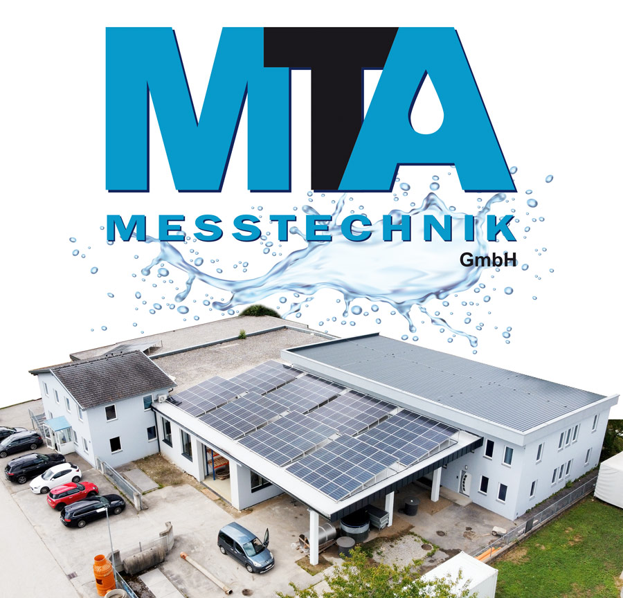 mta-timeline Luftaufnehme der Gebäude und Logo der MTA Messtechnik